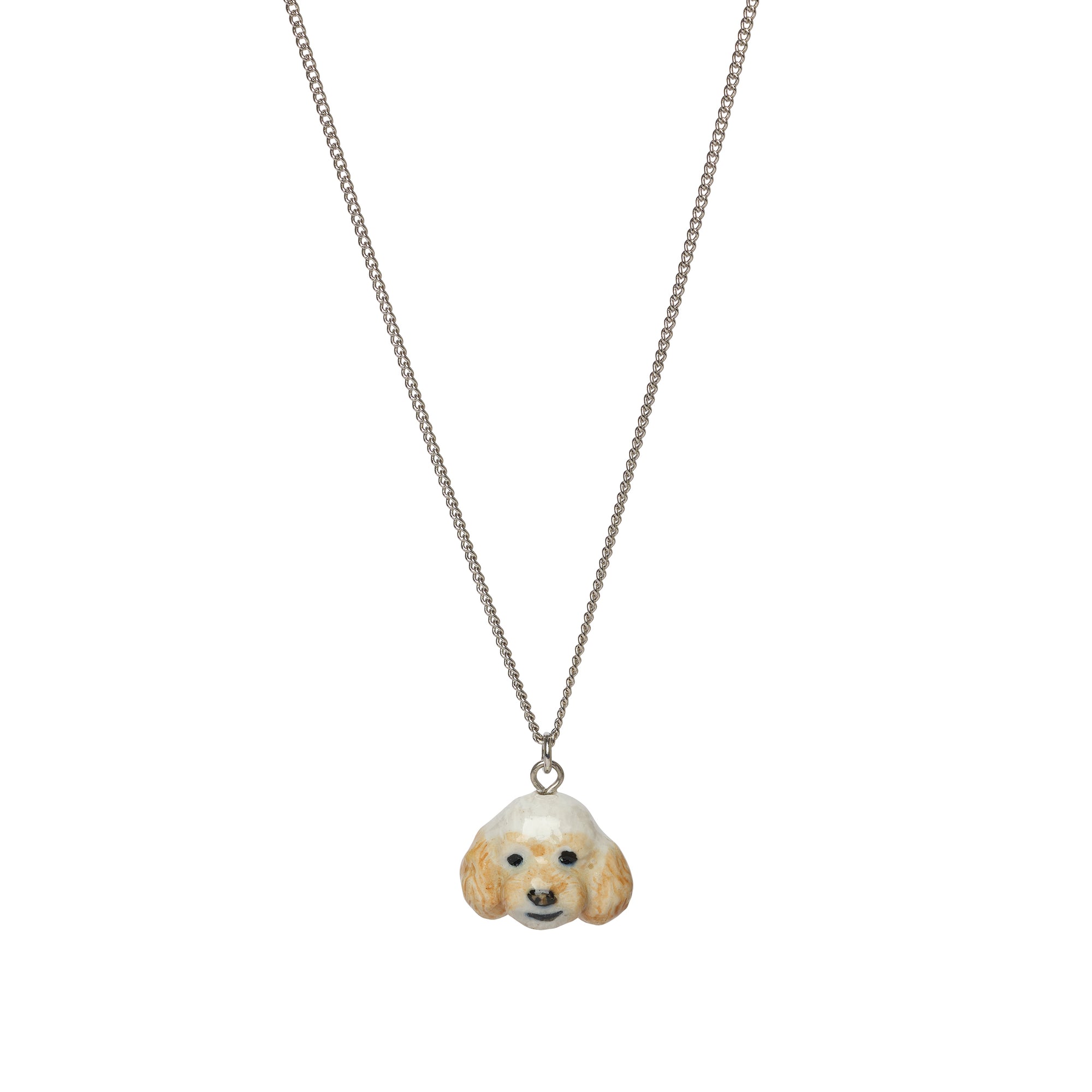 Beige Poodle Head Necklace