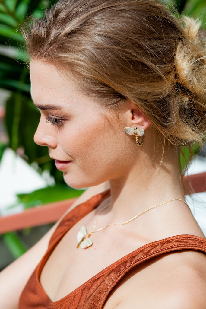 Natural Dragonfly Necklace