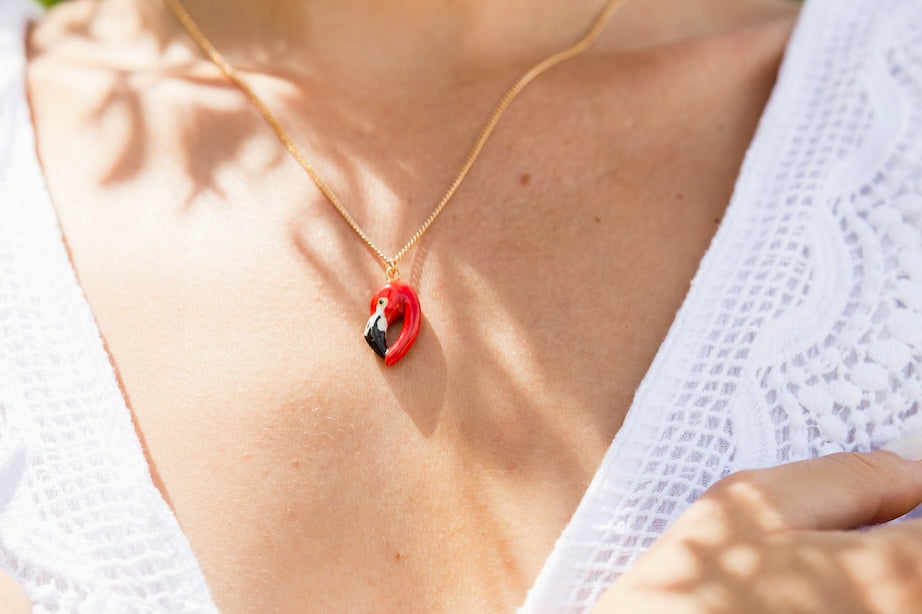 Flamingo Head Necklace