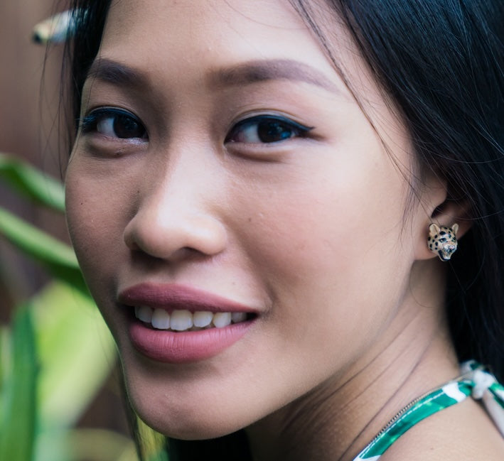 Roaring Leopard Earrings