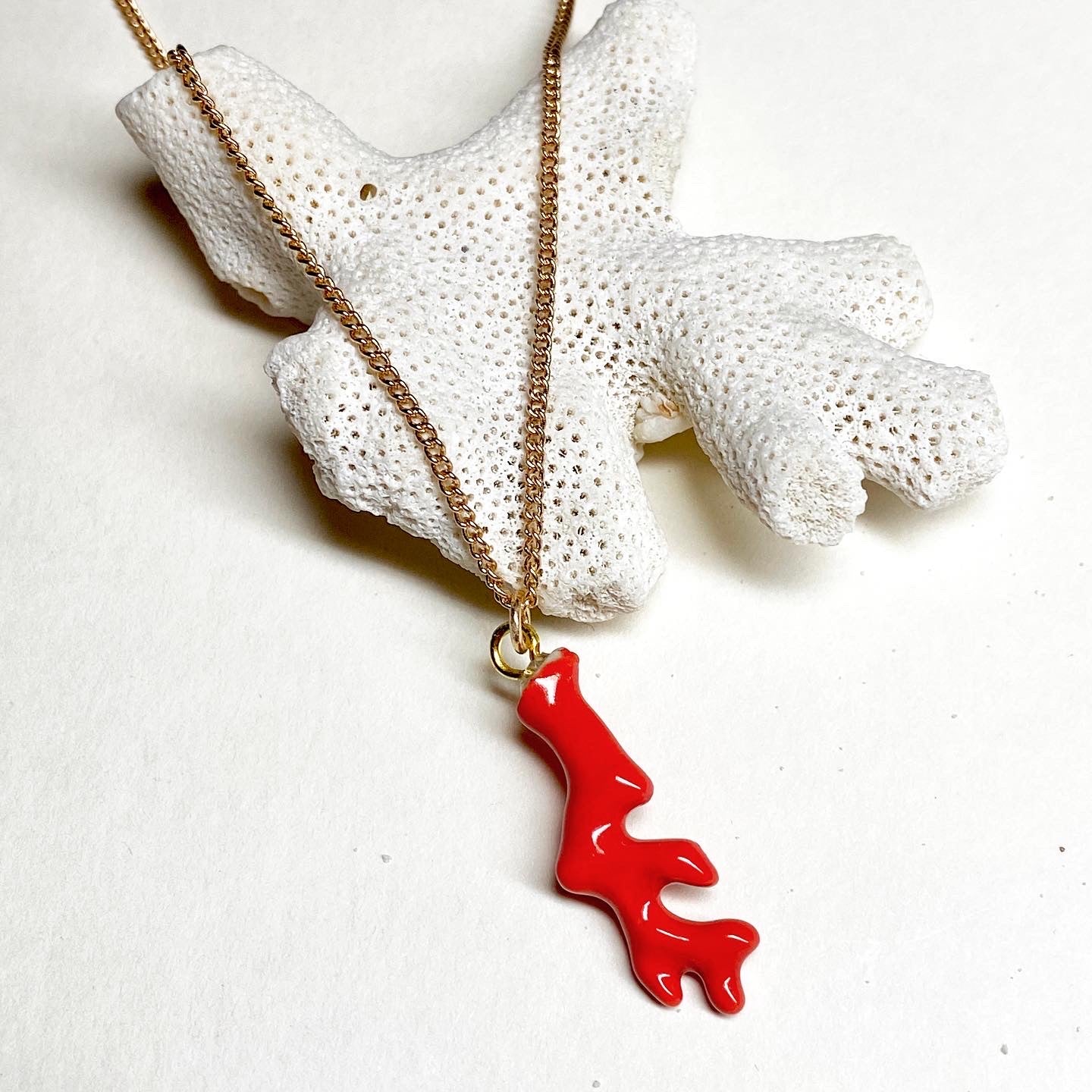Small Red Coral Necklace