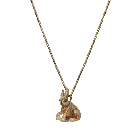 Tiny Sitting Hare Necklace