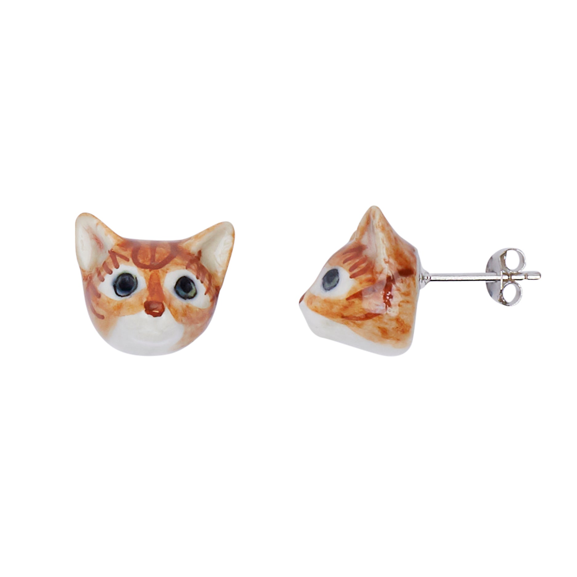 Ginger Tabby Cat Earrings