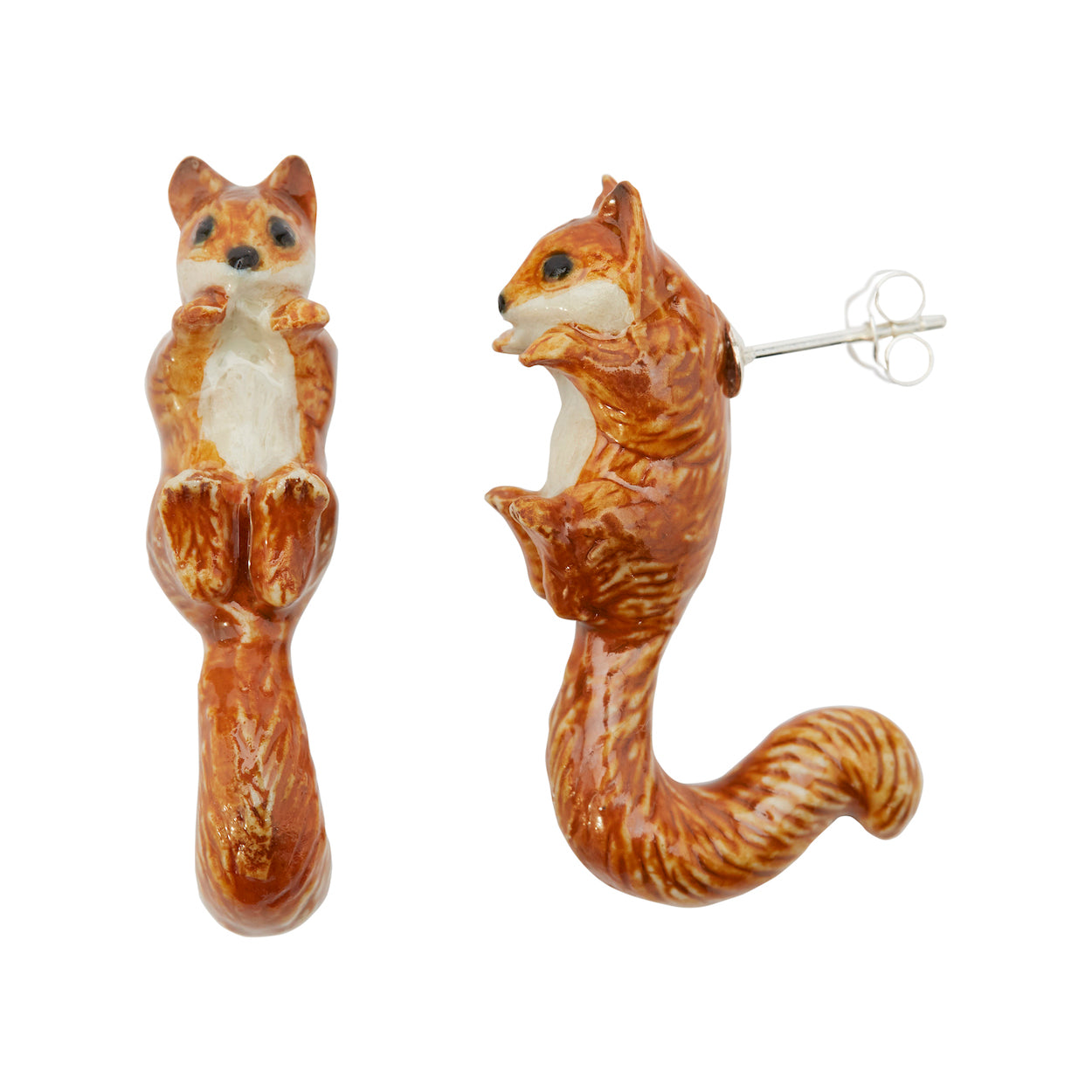 Squirrel Loop Tail Earrings