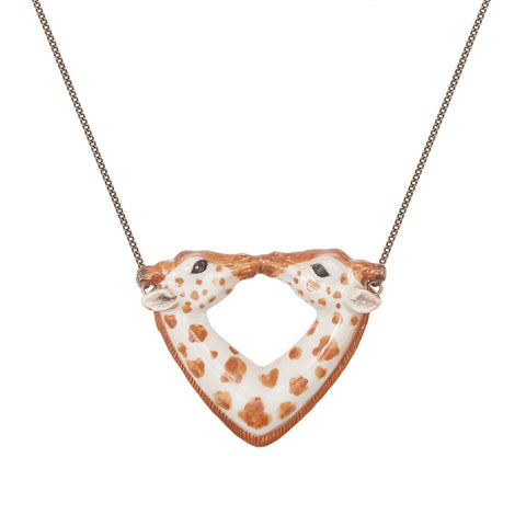Spring Sale - Kissing Giraffe Necklace