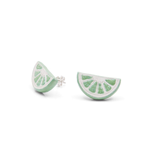 Spring Sale - Lime Slice Earrings
