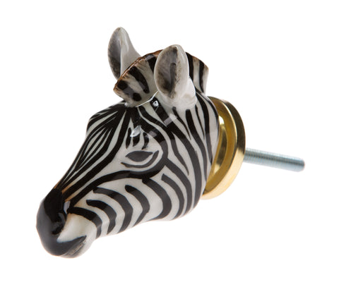 Zebra Head Doorknob