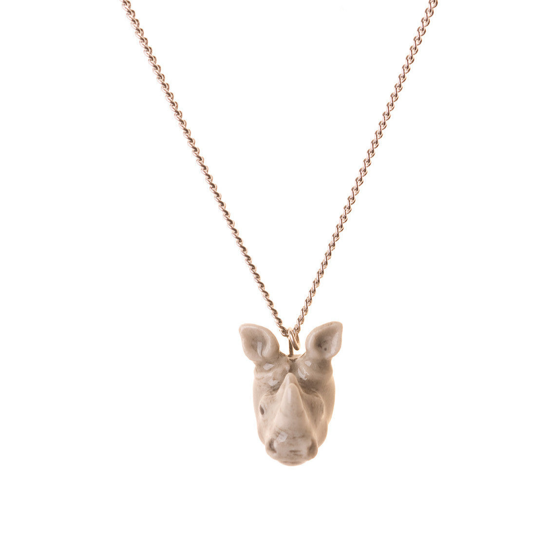 Tiny Rhino Head Necklace