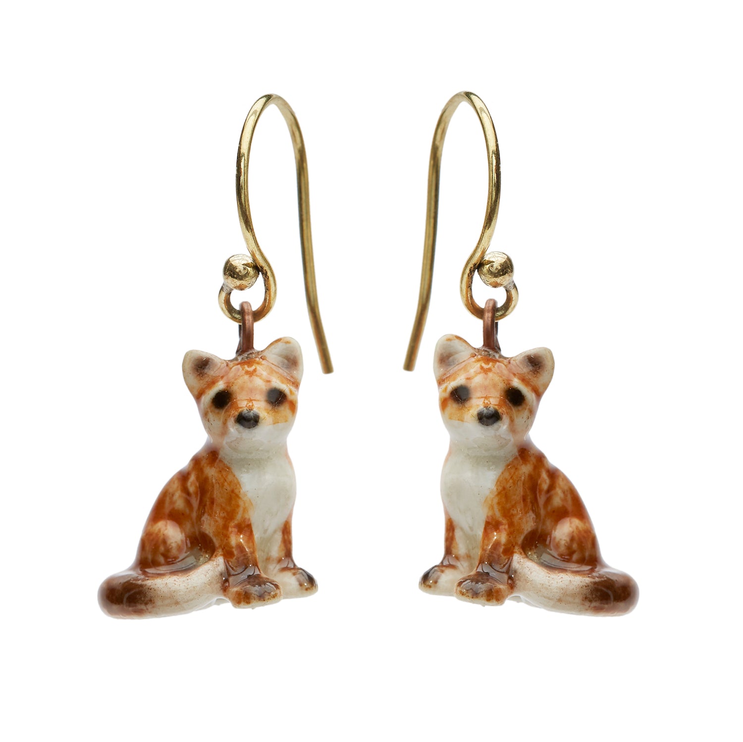 Sitting Fox Drop Earrings