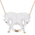 Autumn Sale - White Horse Reflection Necklace