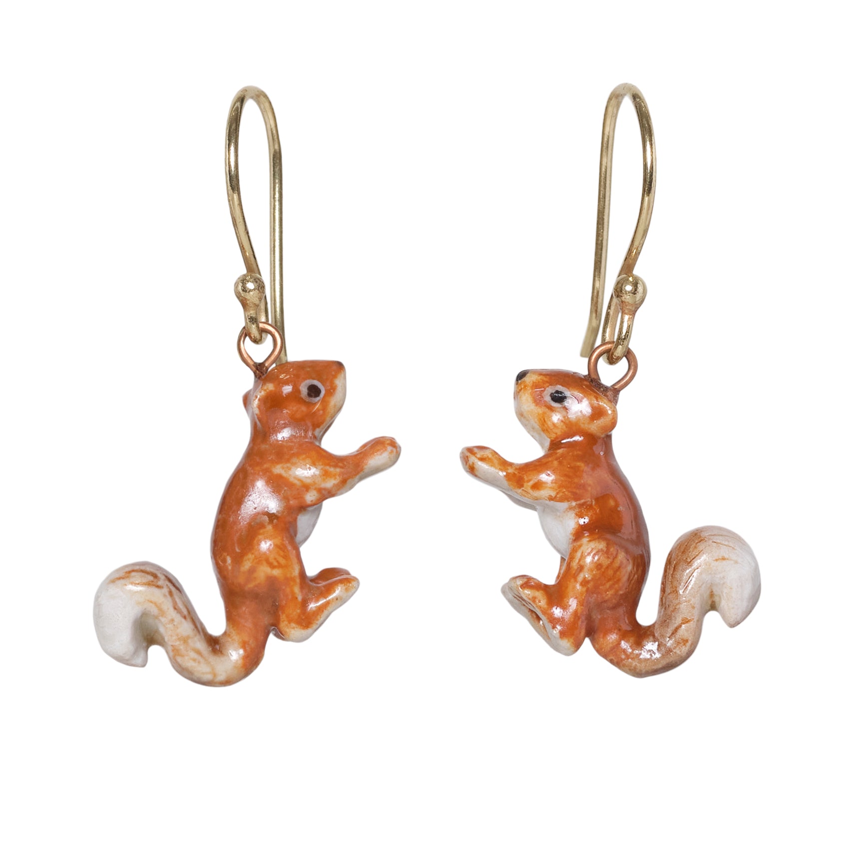 Climbing Squirrel Hook Earrings