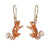 Climbing Squirrel Hook Earrings