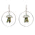 Green Jellyfish Hoop Earrings