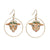 Goat Head Hoop Drop Earrings
