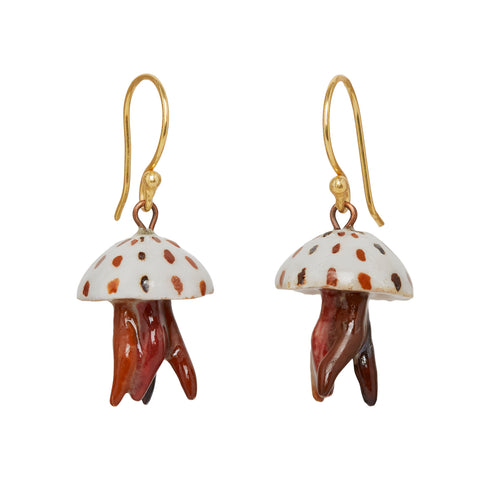 Red Jellyfish Earrings