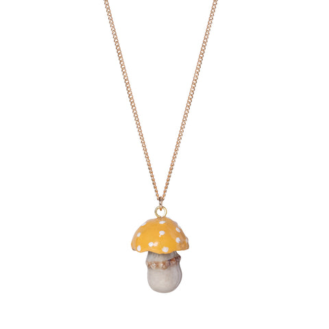 Yellow Toadstool Necklace