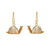 Bright Golden Snail Hook Earrings