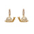 Bright Golden Snail Huggie Earrings