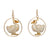 Small White and Gold Dodo Earrings