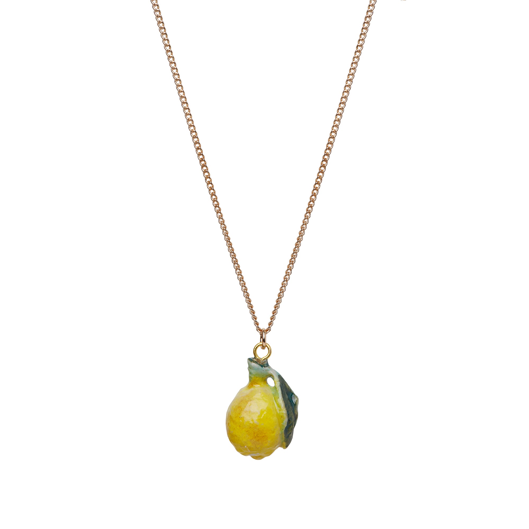 Lemon charm necklace deals