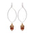 Acorn Oval Drop Earrings