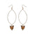 Oval Drop Fox Earrings