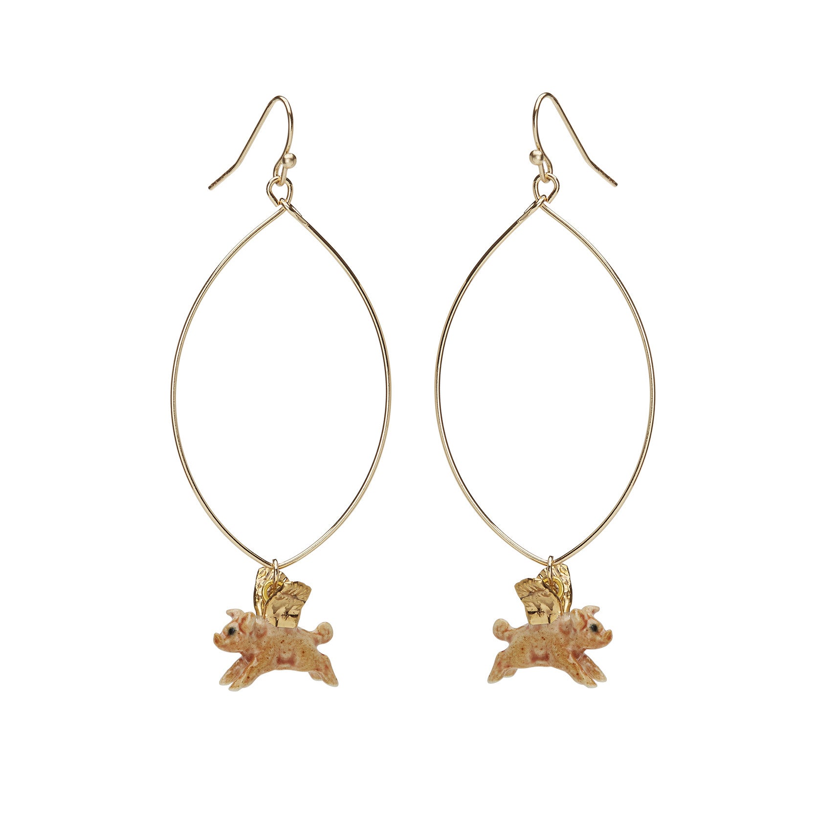 Flying pig earrings hotsell