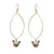 Oval Drop Kitten Earrings