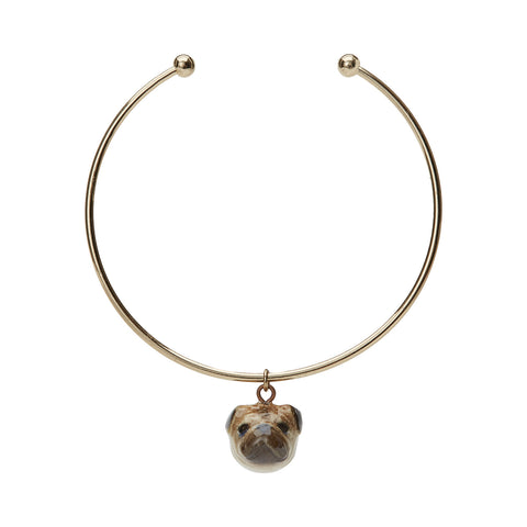 Pug Charm Bangle