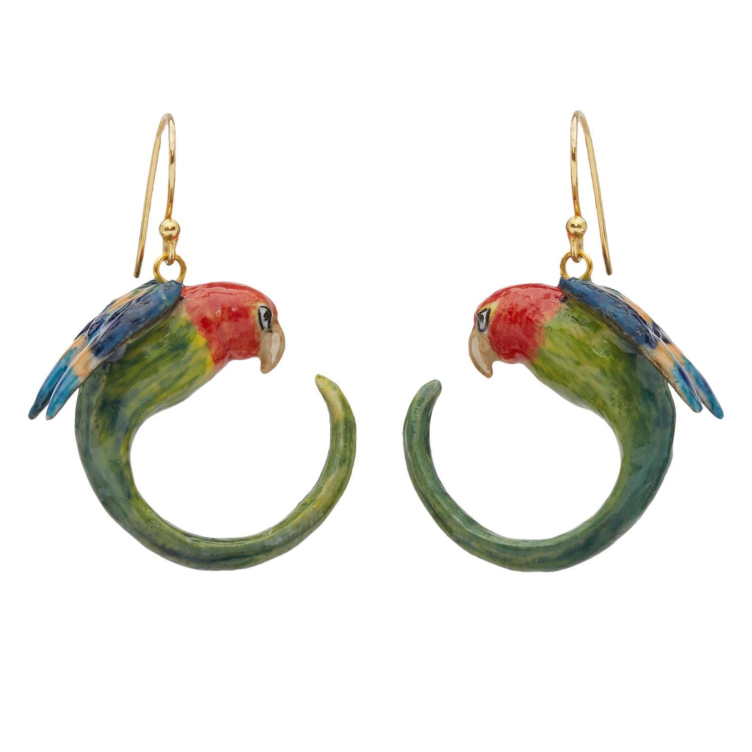 Bright Parrot Earrings