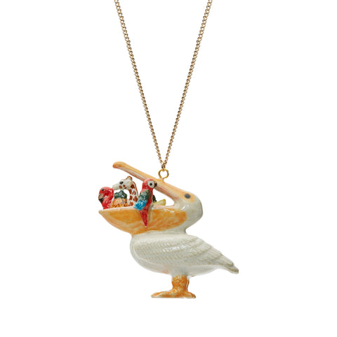 Small Hungry Pelican Necklace