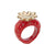 Gold Leaf Strawberry Ring