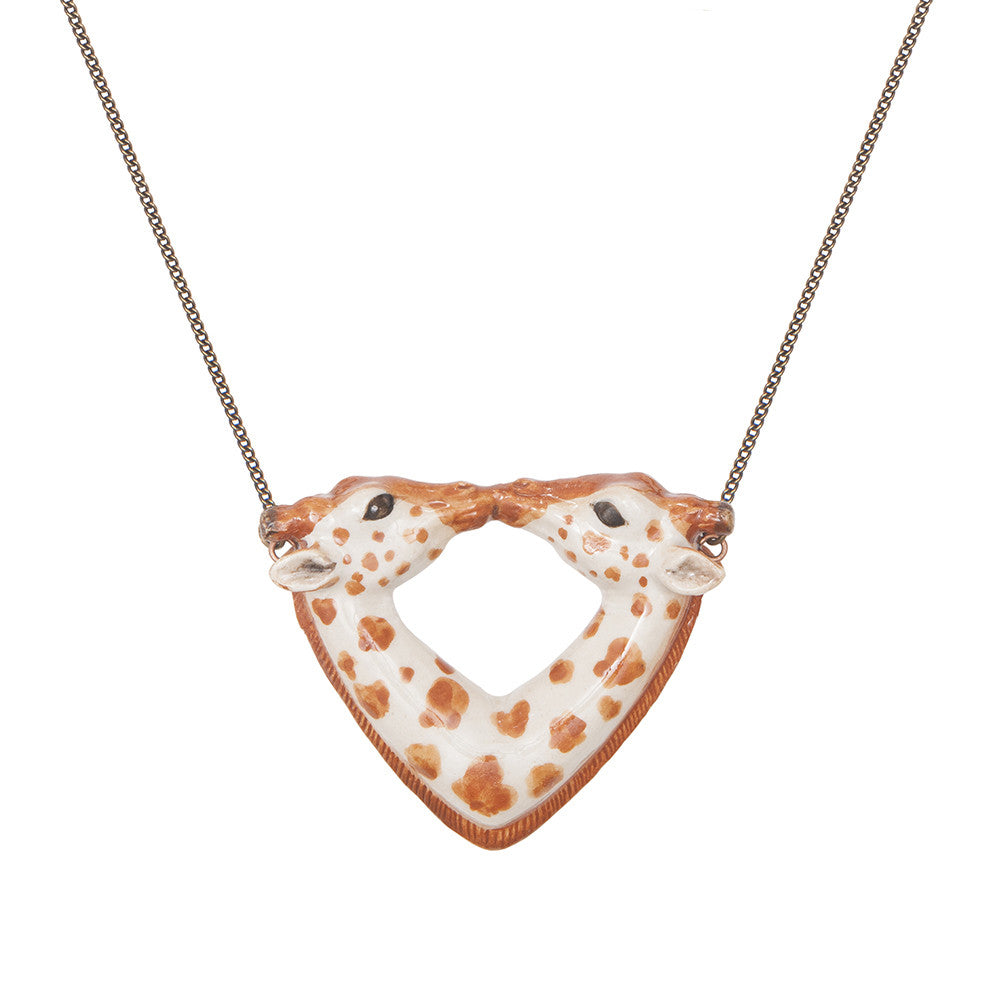 Spring Sale - Kissing Giraffe Necklace