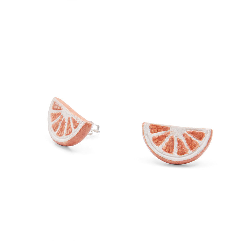 Summer Sale - Orange Slice Earrings