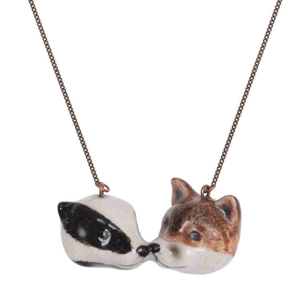 Badger & Fox Cub Necklace
