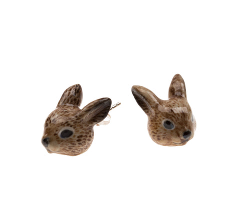 Autumn Sale - Brown Rabbit Stud Earrings