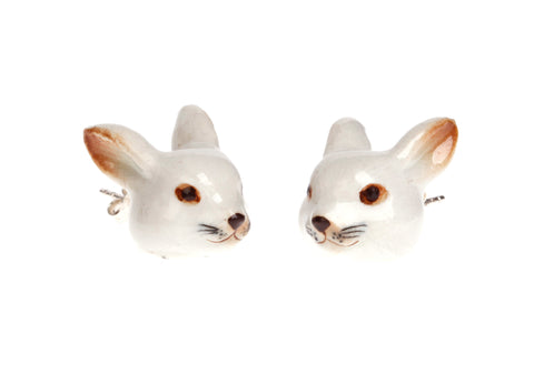 Autumn Sale - Lucky White Rabbit Earrings