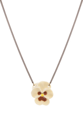 Yellow Pansy Necklace
