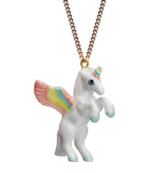 Flying Pastel Unicorn Necklace