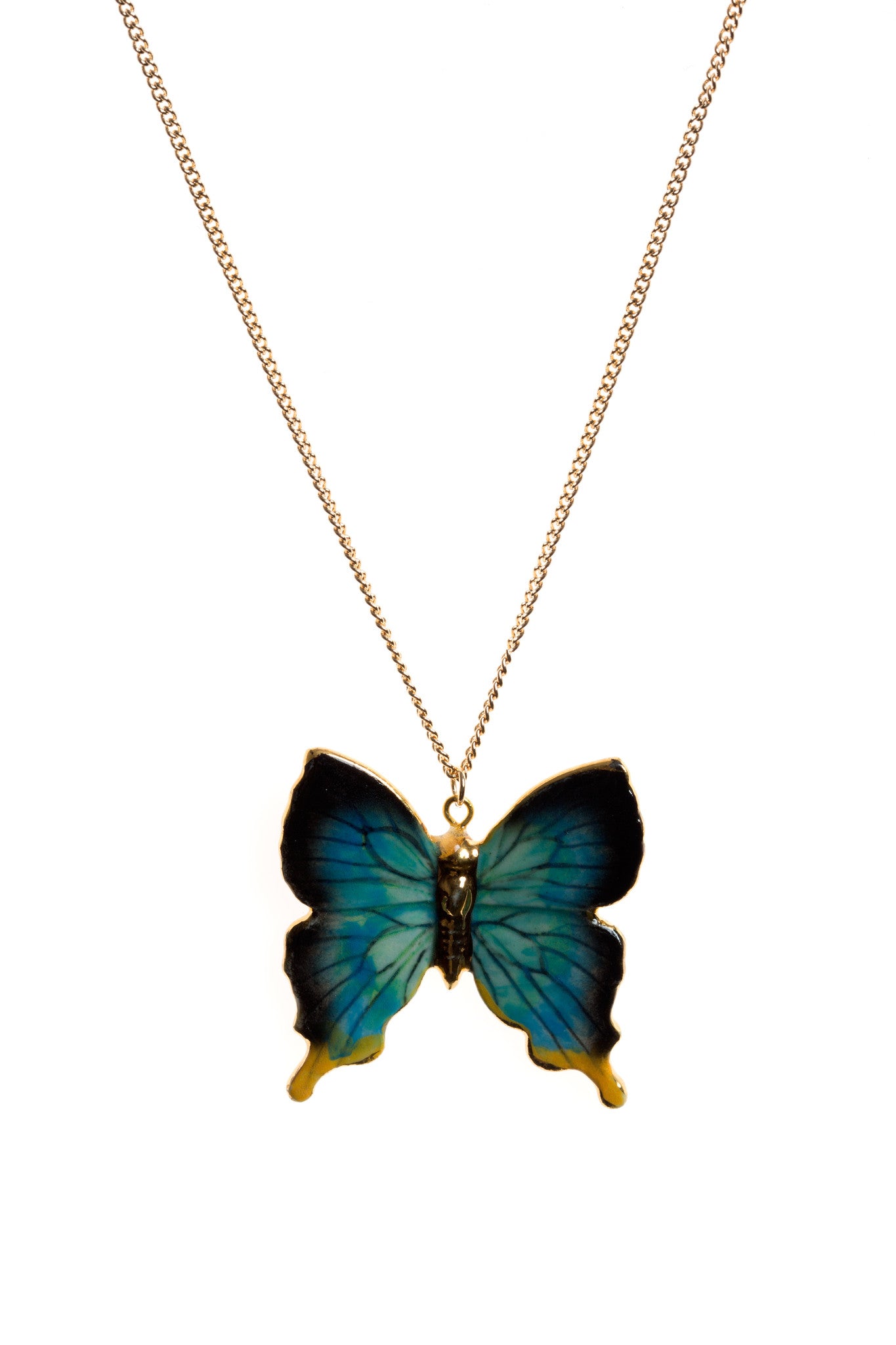 Butterfly Necklace With Gold Detailing | And Mary