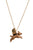 Flying Pig Necklace With Gold Wings