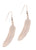 Summer Sale - White Feather Earrings