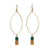 Oval Drop Pineapple Earrings