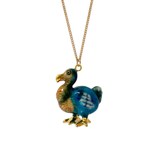 Teal and Gold Dodo Necklace