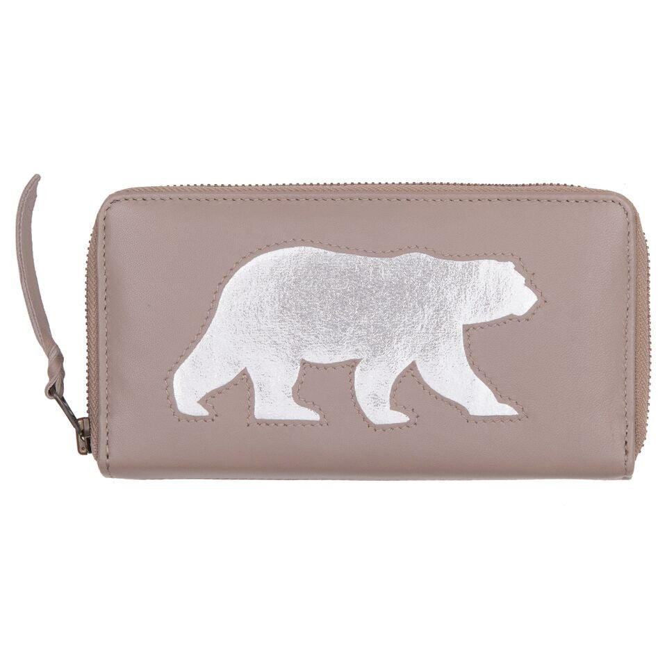 Autumn Sale - Soft Grey Polar Bear Cut Out Purse