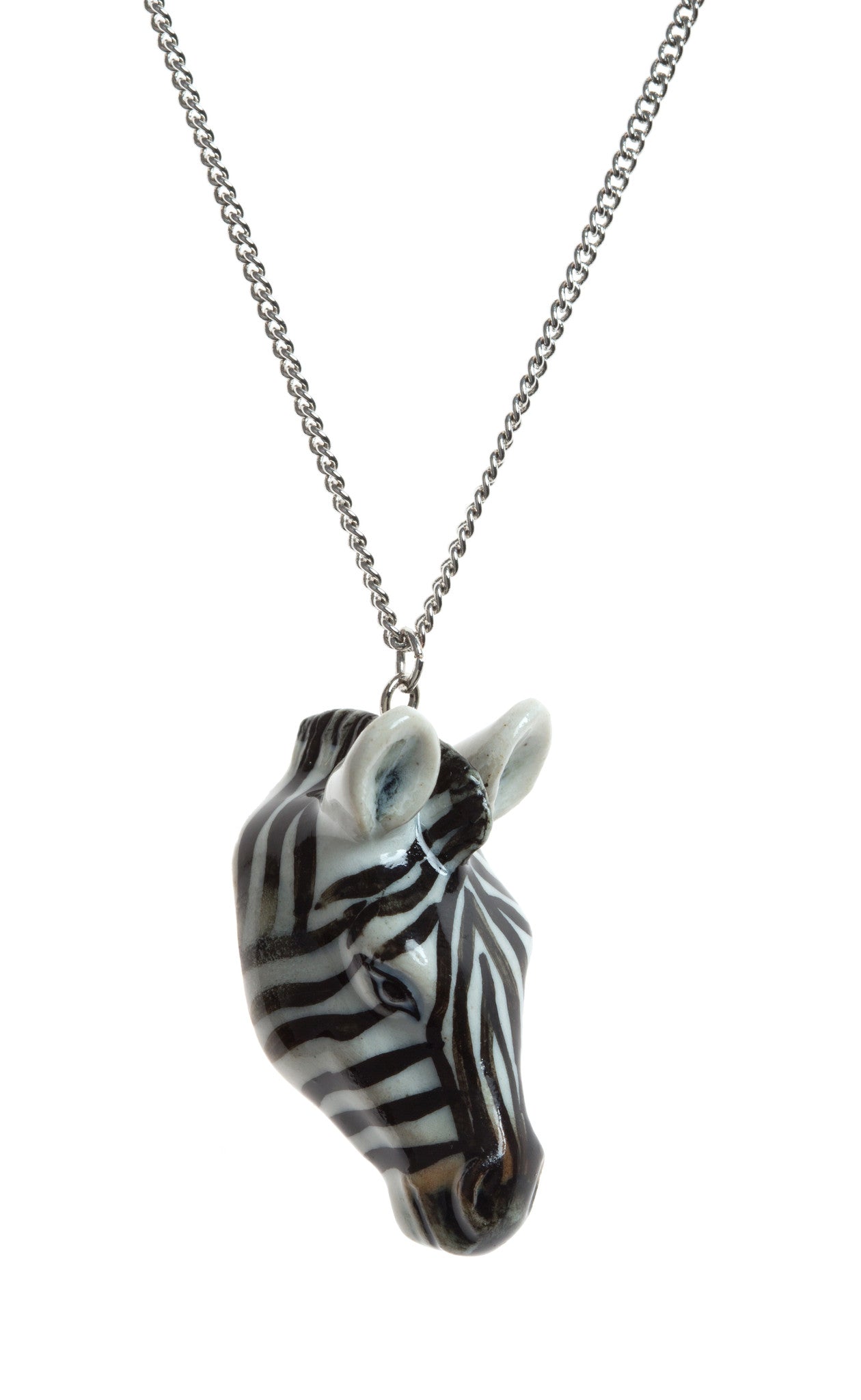Zebra Head Necklace