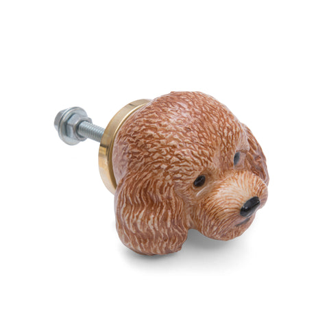 Apricot Poodle Doorknob