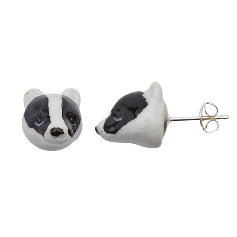 Autumn Sale - Badger Stud Earrings