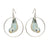 Blue Parrotlet Round Drop Earrings