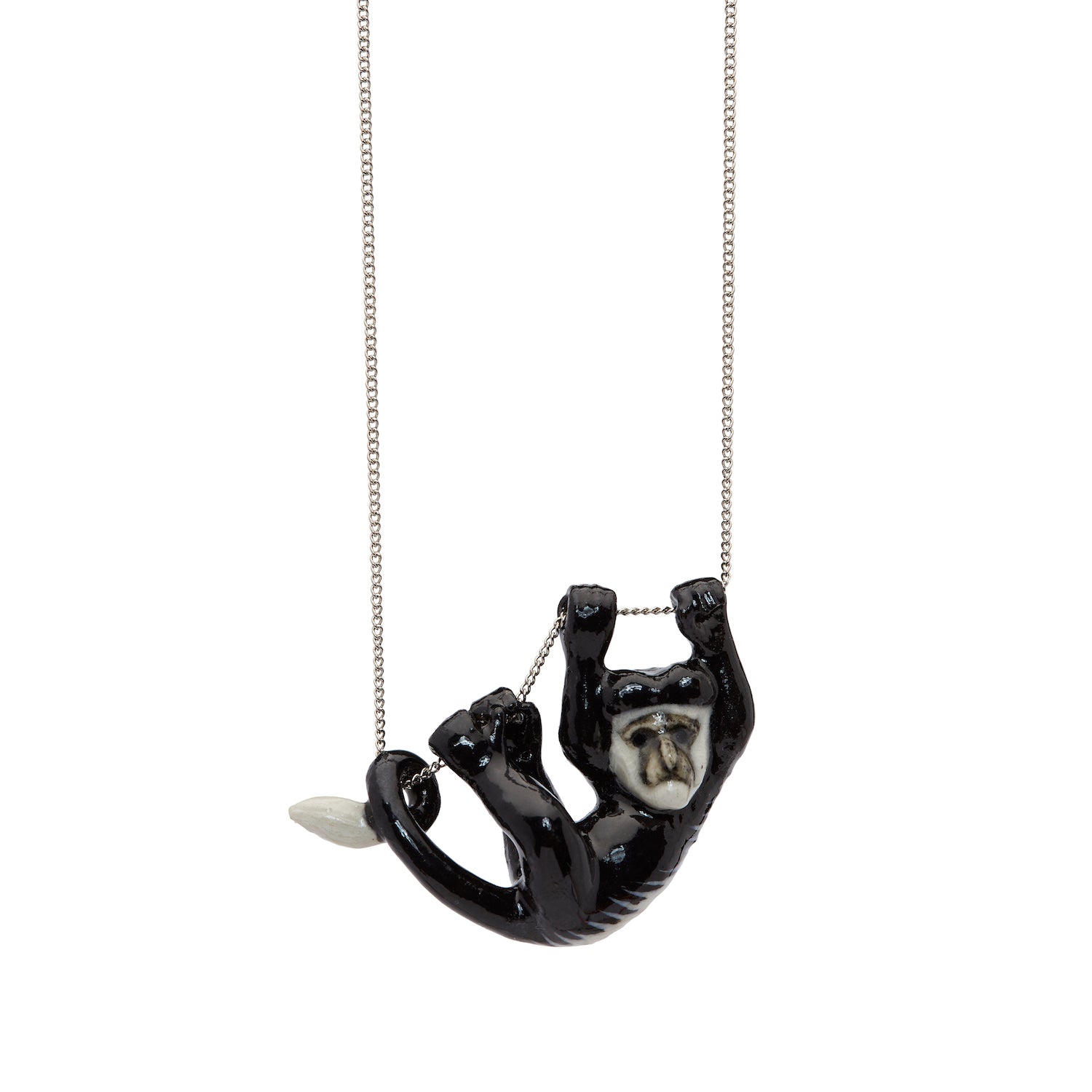 Spring Sale - Colobus Monkey Necklace